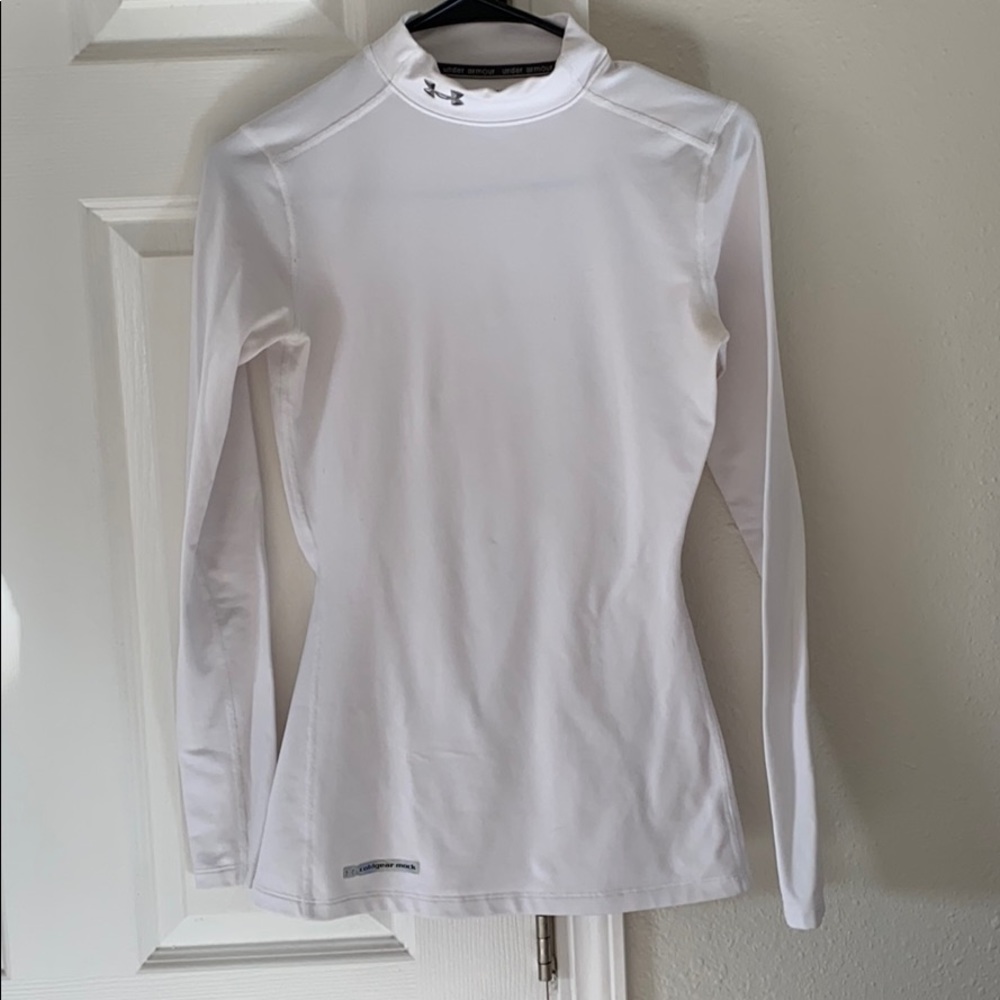White long sleeve Under Armour work out shirt